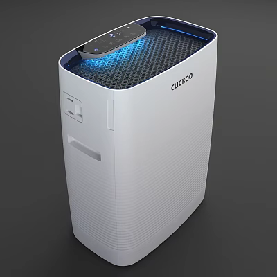 CUCKOO White Air Purifier With Blue Light Modern Design Home Daily Electrical Appliance 3d model