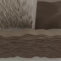 Wavy Layered Ceiling Design for Modern Interior with Natural Textured Patterns