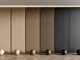 Wood veneer wall panel wall veneer wood veneer background wall wood board 3d model