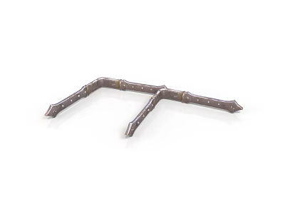 Three Arm Metal Support Bracket Durable Industrial Grade Structure with Mounting Holes 3d model