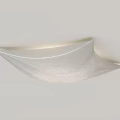 Modern White Sparkling Ceiling Light with Pleated and Curved Design for Home Interior Lighting