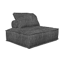 Modern Gray Fabric Lazy Sofa With Comfortable Cushion And Simple Design 3d model