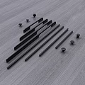 Black Metal Cabinet Drawer Handles With Sleek Modern Design And Various Lengths