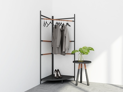 Hanger Floor Hanger Corner Hanger Coat Rack Hanger Test Hanger Rack 3d model