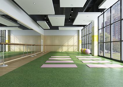 Modern Yoga Room Gym Yoga Room 3d model