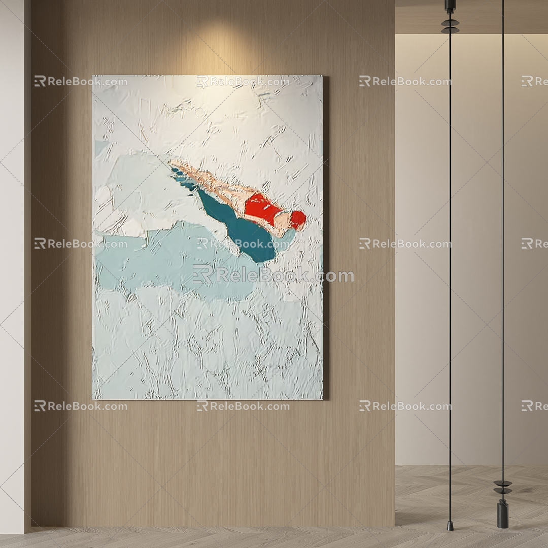 abstract decorative painting 3d model