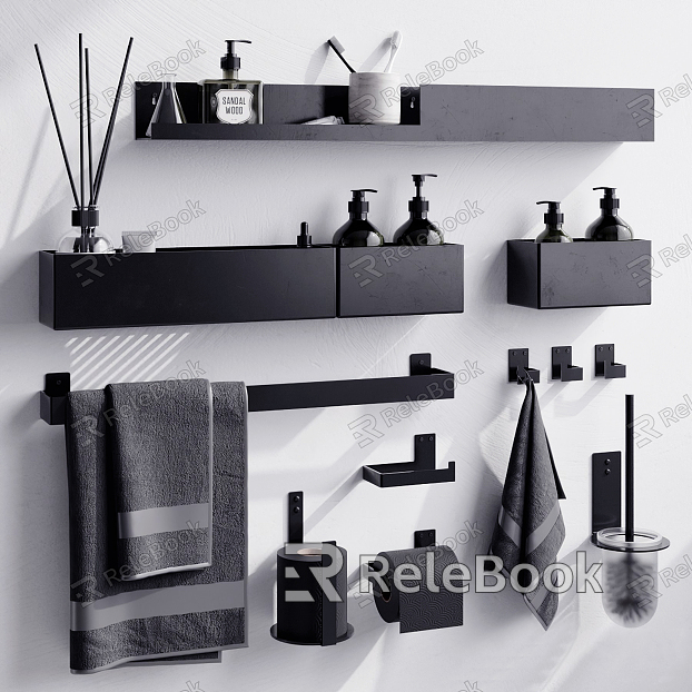 Modern bathroom hardware rack towel model