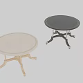 Round Black Dining Table With Bamboo Style Legs Metal Accents and Wheels For Mobility