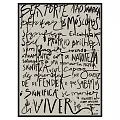 Handwritten Graffiti Text On Black Background With Various Spanish Words And Phrases