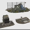 Industrial Equipment With Fence Tower Operation Platform And Metal Structures
