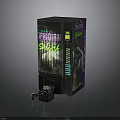Predator Shack Energy Drink Vending Machine With Small Cube Containers And Branded Design