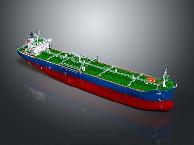 modern cargo ship large cargo ship oil tanker 3d model