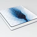 Mattress With Blue Wave Pattern And Diamond Texture For Comfortable Sleep 3d model