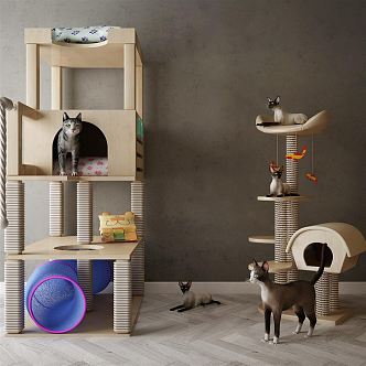 Nordic Cat Climbing Rack Cat Carpet Decorative Painting Cat Climbing Rack Pet Rack Cat Nest Cat House 3d model