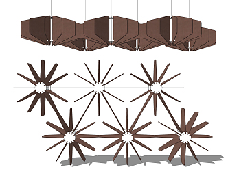 Modern special-shaped chandelier creative chandelier 3d model