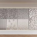 Modern Metallic Wall Decor With Various Textures And Patterned Panels