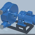 Heavy Duty Blue Industrial Equipment With Motor Pump And Mechanical Base Structure