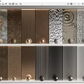 Diverse Wall Panels With Metallic Textures And Multiple Color Options For Interior Design 3d model