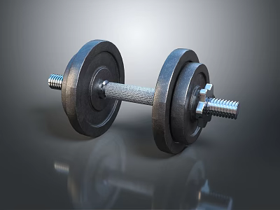 Adjustable Steel Dumbbell Fitness Sports Equipment For Effective Strength Training Workout 3d model