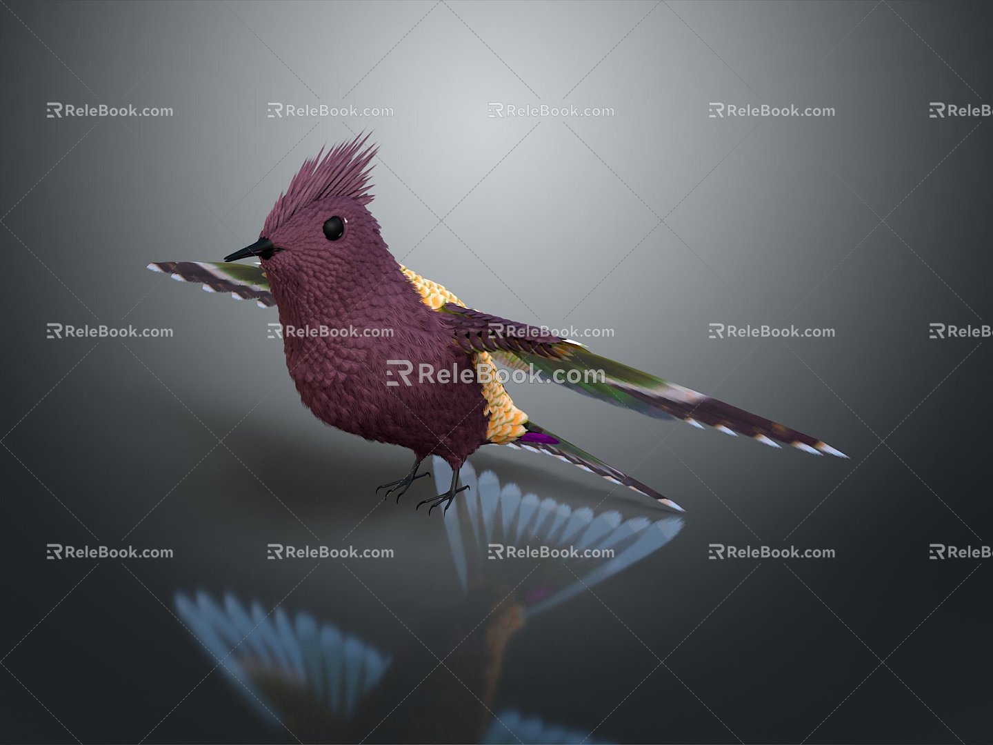 Modern bird hummingbird bird bird 3d model