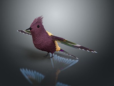 Modern bird hummingbird bird 3d model