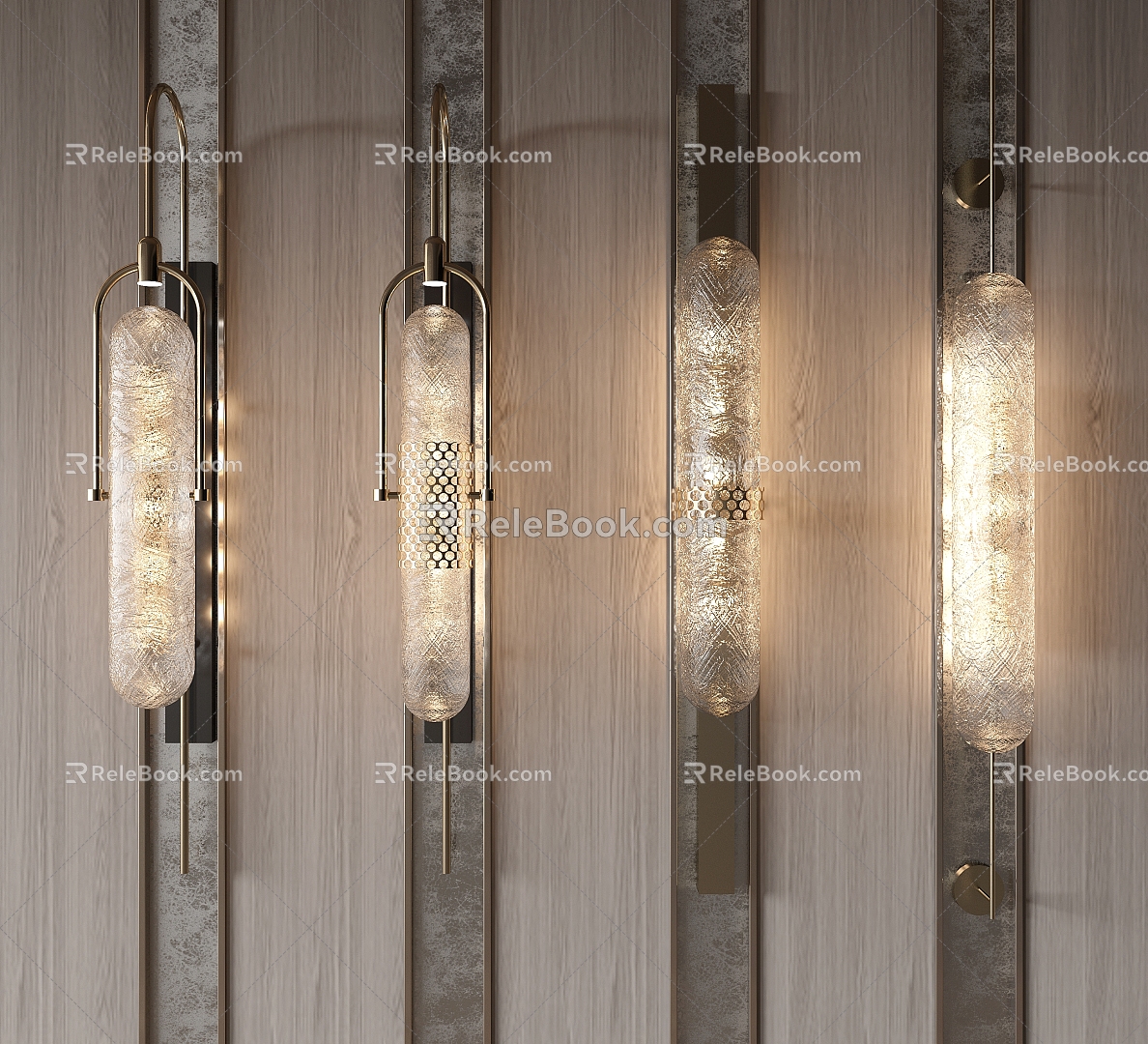 wall lamp glass wall lamp decorative wall lamp long strip wall lamp 3d model