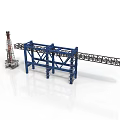 Blue Heavy Duty Steel Structure Industrial Equipment With Support Frame And Tower Platform