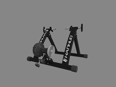 HAITUO Black Indoor Cycling Trainer Fitness Equipment With Pedals And Stand 3d model