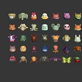 Cute Cartoon Animal Character Avatars Showcasing Various Wildlife Insect And Marine Species