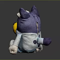 Kids Cute Plush Dog Toy With Blue Purple Yellow White Soft Stuffed Animal Design Soft