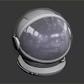 Futuristic Weapon Inspired Astronaut Helmet Featuring Starry Space View Design