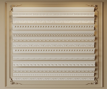 French plaster line 3d model