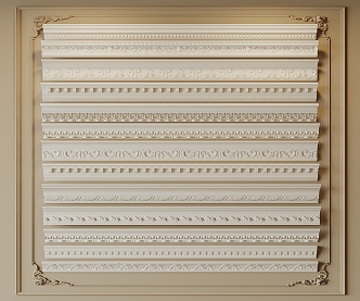 French plaster line 3d model