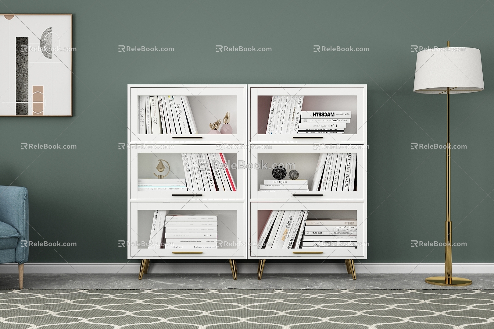 Nordic Bookcase 3d model