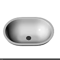 Modern White Oval Ceramic Countertop Washbasin with Sleek Design and Drain Hole