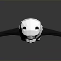 Game And Movie Character Low Poly Black And White Panda Standing Pose With Outstretched Arms