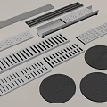 Metal Drainage Grates and Round Manhole Covers in Various Shapes for Industrial Use