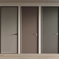 Hinged Doors in Modern Style with Three Different Shades and Metal Handles
