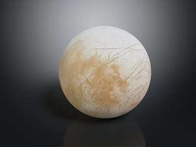 Modern Entertainment Room With Decorative Textured Sphere And Dark Background Surface 3d model