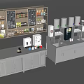Water bar operation table bar counter 3d model