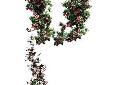 Modern Flower Plant Combination Flower Art Hanging Plant Climbing Plant Green Plant Leaves 3d model