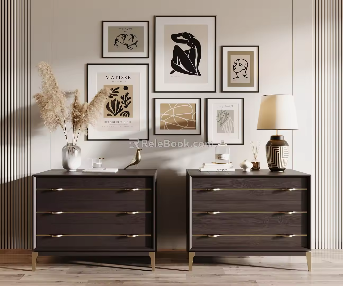 Chinese bedside table 3d model