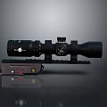 Tactical Weapon Sniper Scope With Adjustable Mount Base And Control Buttons