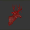 Deer Head Taxidermy Mount With Large Antlers For Home Wall Decoration