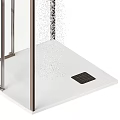 Modern Shower Sauna Space With Glass Partitions And Shower Fixtures