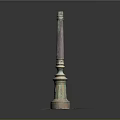 Tall Decorative Column With Fluted Design Ornate Capital And Square Base Details