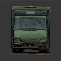 Green Ambulance Model With Blue Emergency Lights And Display Base