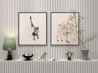 Nordic Animal Painting Animal Decorative Painting 3d model