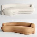 Modern Multiplayer Sofa Fabric Curved Sofa 3d model