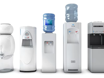 Various Designs of Water Dispensers as Daily Use Household Electrical Appliances 3d model